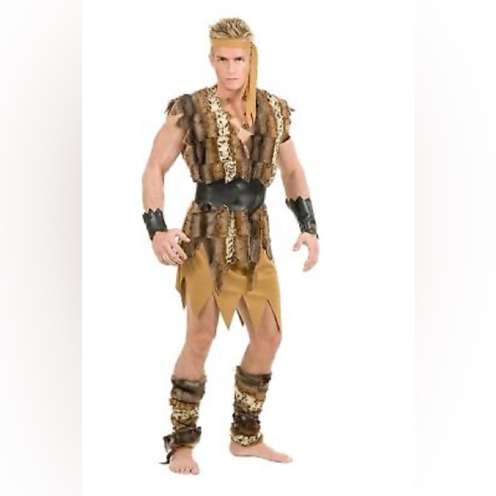Men's Brown and Tan Costume